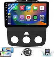 Leadfan Car Stereo Radio for Dodge Ram 1500 2500 3500 2013 2014 2015 2016 2017 2018 with Wireless Apple Carplay Android Auto 9'' Touchscreen GPS Navigation Bluetooth WiFi Backup Camera |Manual AC