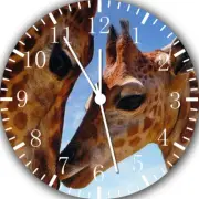 Cute Giraffe Frameless Borderless Wall Clock For Gifts or Home Decor E215