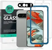 [Ibywind] 2 Pack Screen Protector For Google Pixel 9 Pro XL 5G 6.73",9H Hardness Tempered Glass,With 1Pc Camera Lens Protector,Easy to Install