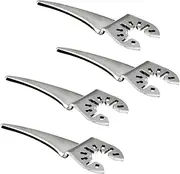FUBAOLAI 4PCS Multi Tool Cold Knife Blades Bent Curved Windshield Cutting Blades for Car Door Window Seal Cutter Windscreen Removal Tool - Fit All Major Oscillating Multi-Tools