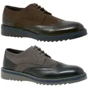 Alpine Swiss Alec Mens Wingtip Shoes 1.5” Ripple Sole Leather Insole & Lining