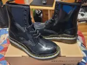 NEW Dr Martens 1460 W Black Patent Leather Boots Shoes 11821011 US Women's 6