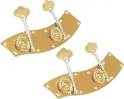 Vaguelly Double Bass String Tuning Pegs 2pcs Alloy String Buttons for Easy Tuning