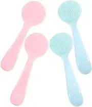 BELLIFFY Silicone Facial Brush Set 4pcs Facial Scrubber Exfoliator for Gentle Cleansing Blackhead Removal Makeup Wash Brush