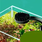 Round Black Clip On Led Light For Fish Shrimp Snail Tank Aquarium