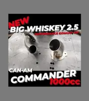 BIG WHISKEY 2.5 EXHAUST TIP CAN-AM COMMANDER 1000cc UTV