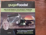 Guga Foods Adjustable Smashed Burger Press Kit, Hamburger Patty Maker, Stainless