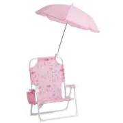 TOMMY BAHAMA Beach Chair Age 3-6 Color Mermaid Pink Umbrella Foldable Cup Holder
