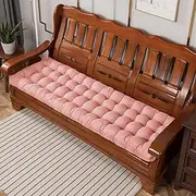 Cushion cm Garden Bench Cushion for 2-seater/3-seater 100/120 cm Thick Cotton seat Cushion Rectangular seat pad for The Swing on The Terrace in The Home Garden (150 x 50 cm Pink)