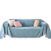 Sofa Couch Throw Cover Blanket Lounge Slipcover Protector Decor Blue