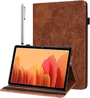 GLANDOTU Case for Samsung Galaxy Tab A 9.7 Inch T550N / T555N Tablet Protective Case with Stylus Pen - Ultra Thin Stand Function Flip Cover PU Leather Samsung Galaxy Tab A SM-T550 Case (Brown)