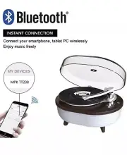 Record Player Turntable Speaker Music VinylW/Light Bluetooth Stand