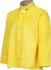 [Generic] C31207.LG.02 Webdri 48" Coat with 2 Patch Pockets, Yellow; Large Size; Vented Cape Back and Hood Snaps; 100% Liquid-Proof Protection, Full Polar Fleece Thermal Velour Collar, Yellow, Large