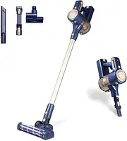 [Tower] T513009 VL45 Cordless 3-in-1 Vacuum Cleaner with HEPA Filter & Anti-Tangle Floor Head, 1L, 22.2V Li-ion Rechargeable Battery, Dark Blue & Gold