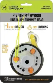 Pivotrim Universal Hybrid String and Bladed Trimmer Head Replacement,Black