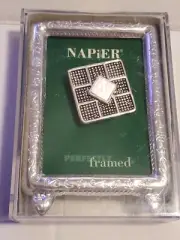 Napier Frame Silver Tone Pin Brooch Gift Set engraved