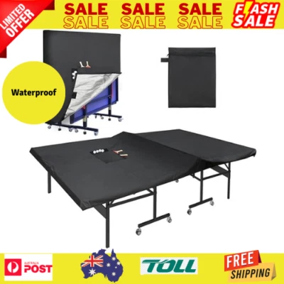 Outdoor Ping Pong Table Cover Waterproof, 420D Oxford Cloth Black Table Tennis