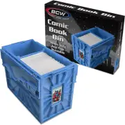 Short Comic Book Bin, Blue - Holds 150 Standard Comic Books | Acid Free
