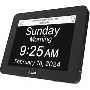 Robin Day Clock 2024 Dementia Clock with Custom Alarms & Calendar Reminders, ...