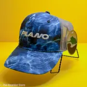PLANO Snap Back Mesh Adjustable Trucker Hat Blue Ocean NWT Mossy Oak