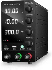 Power Supply Variable, 30V 10A Adjustable Switching DC Regulated Bench
