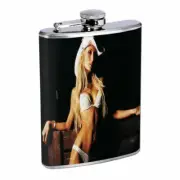 Hot Cowgirls D8 Flask 8oz Stainless Steel Hip Drinking Whiskey