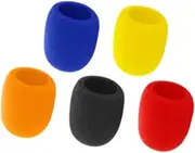 UPKOCH 5Pcs Microphone Covers Moisture Resistant Windscreen Sponge Protectors for Indoor Outdoor Use for Podcasts Interviews Stage Performances Ktv
