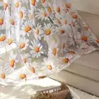Jacquard Sheer Sun Flower Tulle Curtain Daisy Sheer Curtains Home Decoration