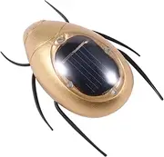 Kisangel 5pcs Solar Energy Powered Insect for Fun Simulation Chafer Outdoor Plaything No Batteries Required Engaging Educational Solar Power Experience Golden