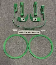 NEW: Permobil M3 V.1 GALACTIC green color SHROUD ACCENT KIT with 2 WHEEL RINGS