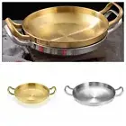 Nonstick Frying Pan Stainless Steel Fry Skillet Safe Camping Binaural SaucepanAU