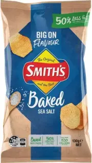 Smith'S Sea Salt Oven Baked Potato Chips 130 G