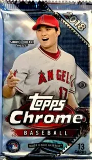 [1x] 2018 Topps Chrome Baseball Hobby Box Pack Factory Sealed OHTANI ACUNA RC