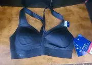 CHAMPION Women's Small Sports Bra Black Strappy Back Medium Support