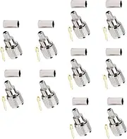 10Pcs Mini UHF Radio Antenna Adapter, Coax Connector, 50 Ohm, for Motorola Radio RG58 Cable Antenna
