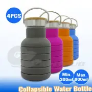 4x Collapsible Sport Office Water Bottle Cycling Gym Camping School Cup Kettle