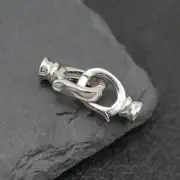 925 Sterling Silver Fancy Hook Clasp With Crimp Ends Bead Tips