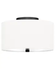 Abraham + Ivy Ellis Black Flush Mount