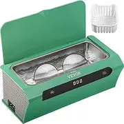 VEVOR Ultrasonic Jewelry Cleaner, 500ML 45 kHz, Professional Ultra Sonic Cleaner with Touch Control, Digital Timer, Cleaning Basket, Stainless Steel Ultrasound Cleaning Machine for Watches Glasses Gre