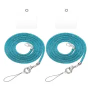 2 Pcs Replacement Purse Straps, Crystal Bag Handle Sparkly Replacement, Blue