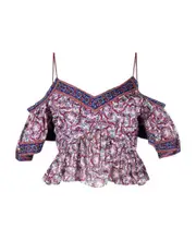 cold-shoulder floral-print blouse FR40 Multicolor