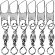 GANAZONO 100Pcs Fishing Rolling Swivels Durable Fishing Hook Connectors Practical Tackle Accessories for Lures and Lines Essential Fishing Gear for Sea and Freshwater