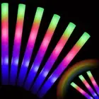 192 Pieces Light Up Foam Sticks Led Wands Batons Flashing Glow Sticks Bulk