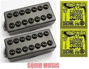 Seymour Duncan Invader 7 String Black Metal Covers ( 2 ERNIE BALL STRING SETS)