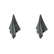2PK Linen House Velour Stripe Cotton Storm Soft Quick Dry Bath Mat 60x80cm Green