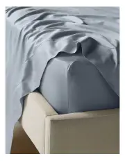 [Heritage] 400TC Diana Egyptian Cotton Sateen Sheet Separates in Baby Blue