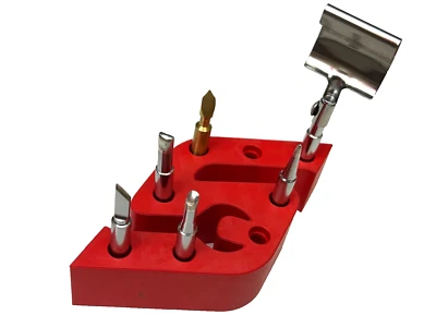Snap On Tools NEW CTS861TIPKIT 7 pc Soldering Tips and Red Magnetic Holder Kit