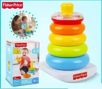 在飛比找Yahoo!奇摩拍賣優惠-美國費雪正品Fisher-Price 彩虹套圈圈 疊疊樂 動