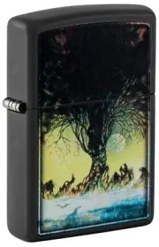 Zippo Frank Frazetta Tree Design Black Matte 48376