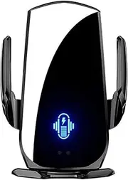 Wireless Car Phone Holder 15W Fast Charging Wireless Charger Station Infrared Sensing(Black)